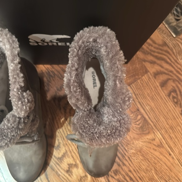 Sorel Joan of Arctic Wedge 11 Shearling Quarry SZ 7 - Picture 5 of 11
